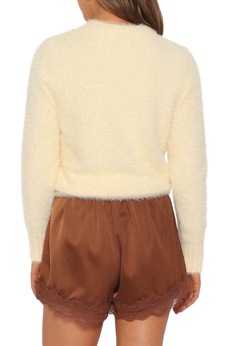 Winifred Fluffy Crewneck Sweater, Alternate, color, BUTTER YELLOW