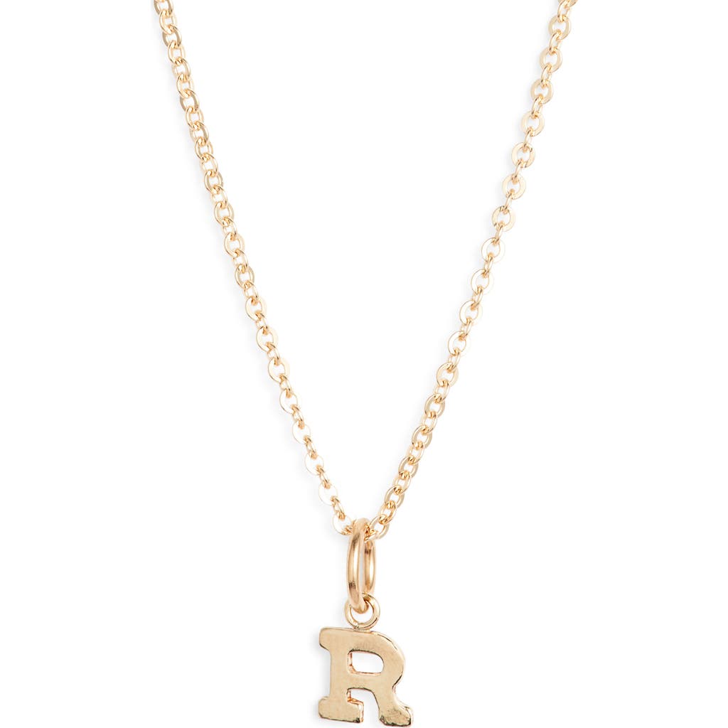 Nashelle Initial Pendant Necklace In Gold Fill - R