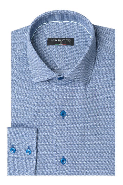 Zoul Knit Print Button-Up Shirt