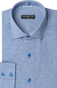 MASUTTO Zoul Knit Print Button-Up Shirt