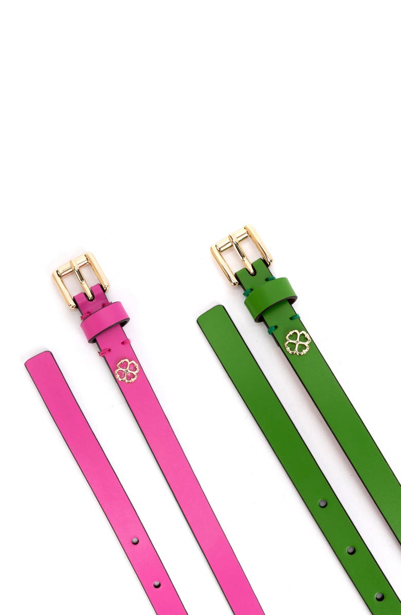 Kate Spade New York 2-pack basic and bow belts, Alternate, color, 
