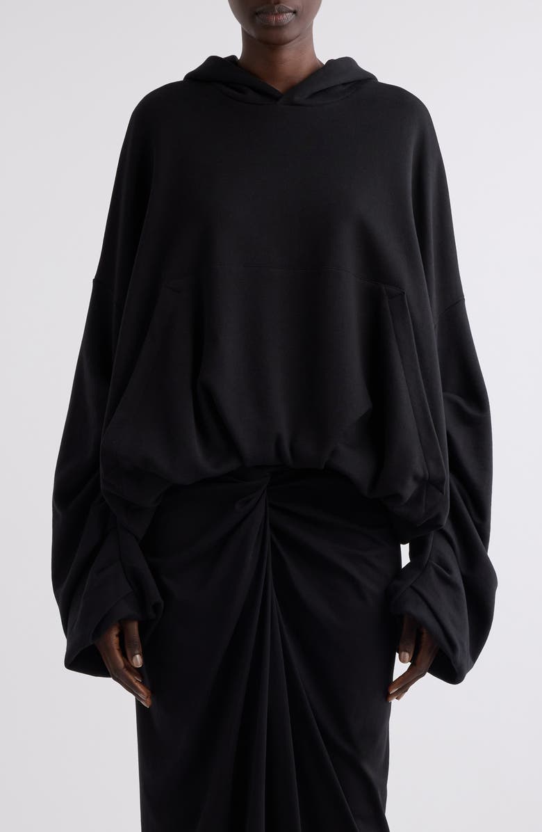 Dries Van Noten Hannett Oversize Draped Hoodie, Main, color, 