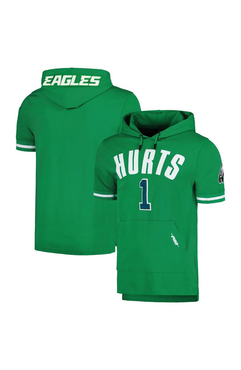 PRO STANDARD Men's Pro Standard Jalen Hurts Kelly Green Philadelphia Eagles Player Name & Number Hoodie T-Shirt, Main, color, 