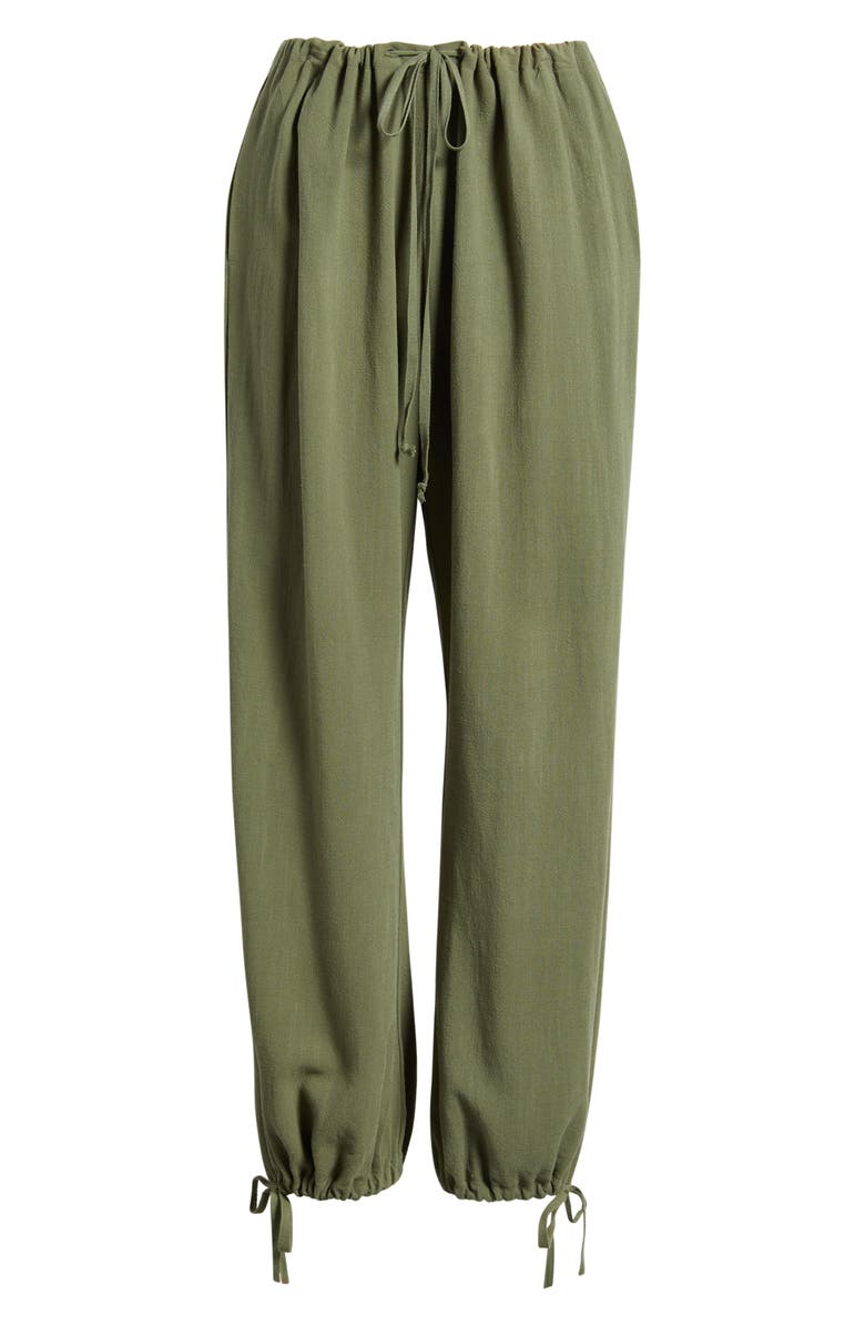 Bella Venice Bridget Woven Balloon Pants, Alternate, color, Army Green
