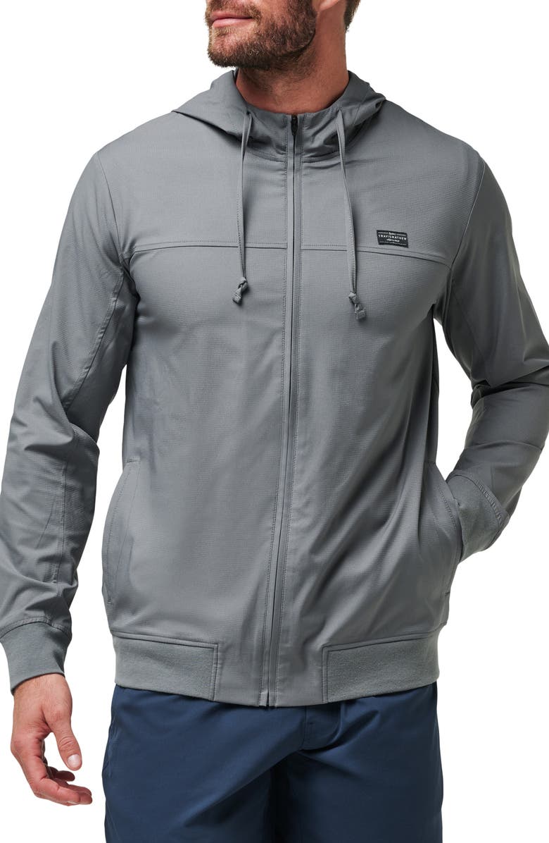 TravisMathew Wanderlust Hooded Jacket, Main, color, Quiet Shade