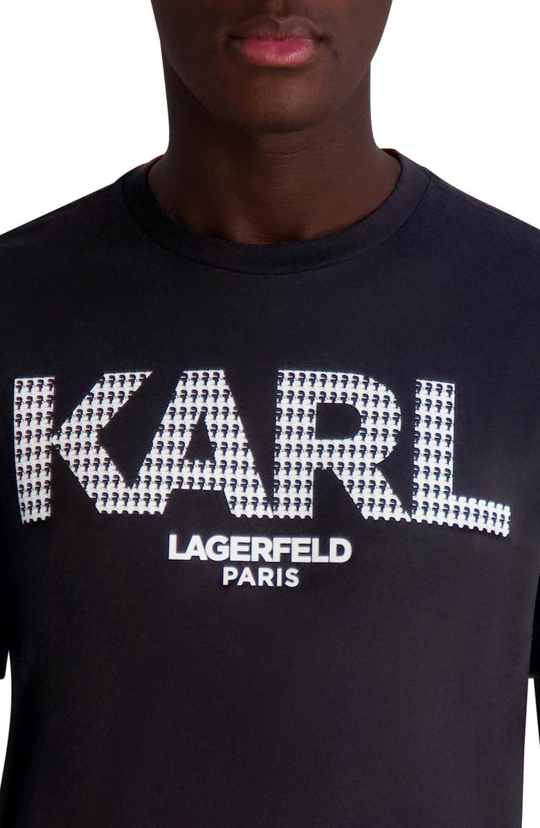 KARL LAGERFELD PARIS Colorblock Logo Graphic T-Shirt, Alternate, color,