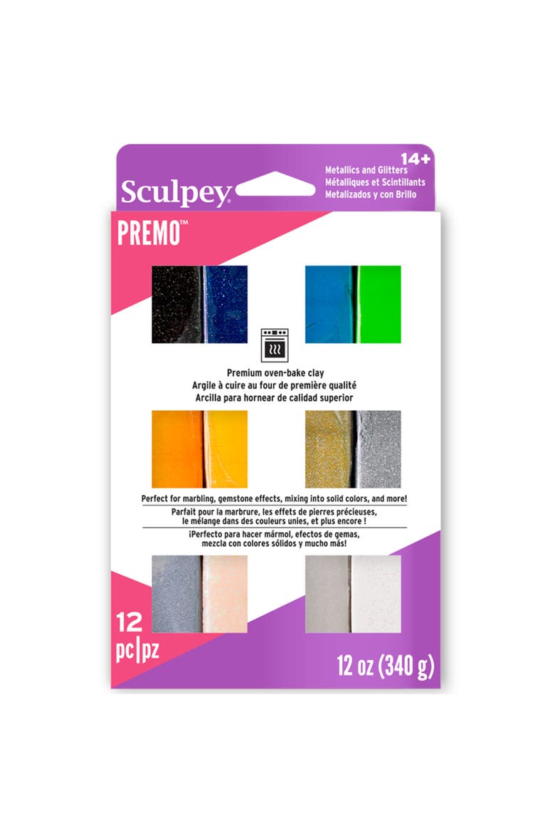 Multipack, Metallics + Glitters, 12 Colors, 1oz Bars, Main, color, Multicolored