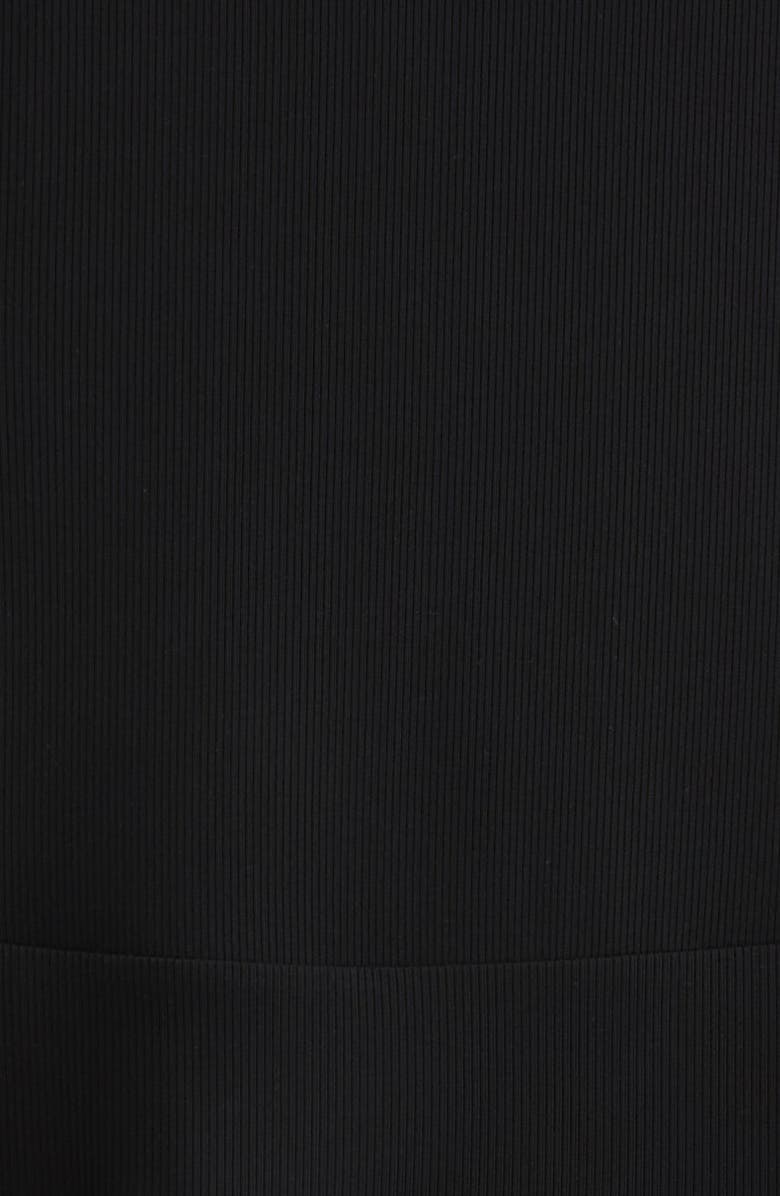 Zella Girl Kids' Deuce Ribbed Bodice Pleated Skirt Dress, Alternate, color, Black