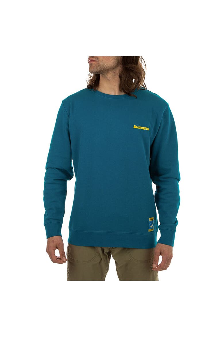 Climbing On The Moon Sweatshirt - Men's, Alternate, color, Turchese/Giallo