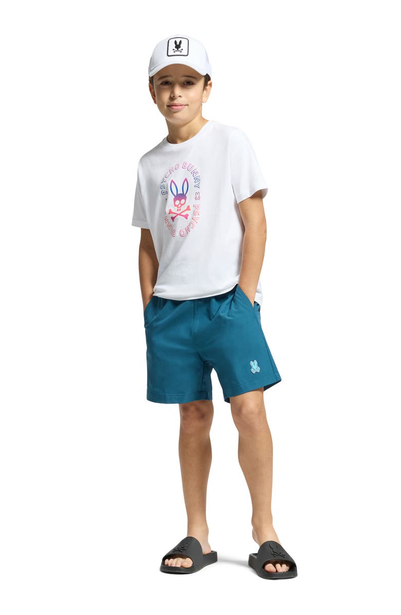 Psycho Bunny Kids' Almont Pima Cotton Graphic T-Shirt, Alternate, color, White