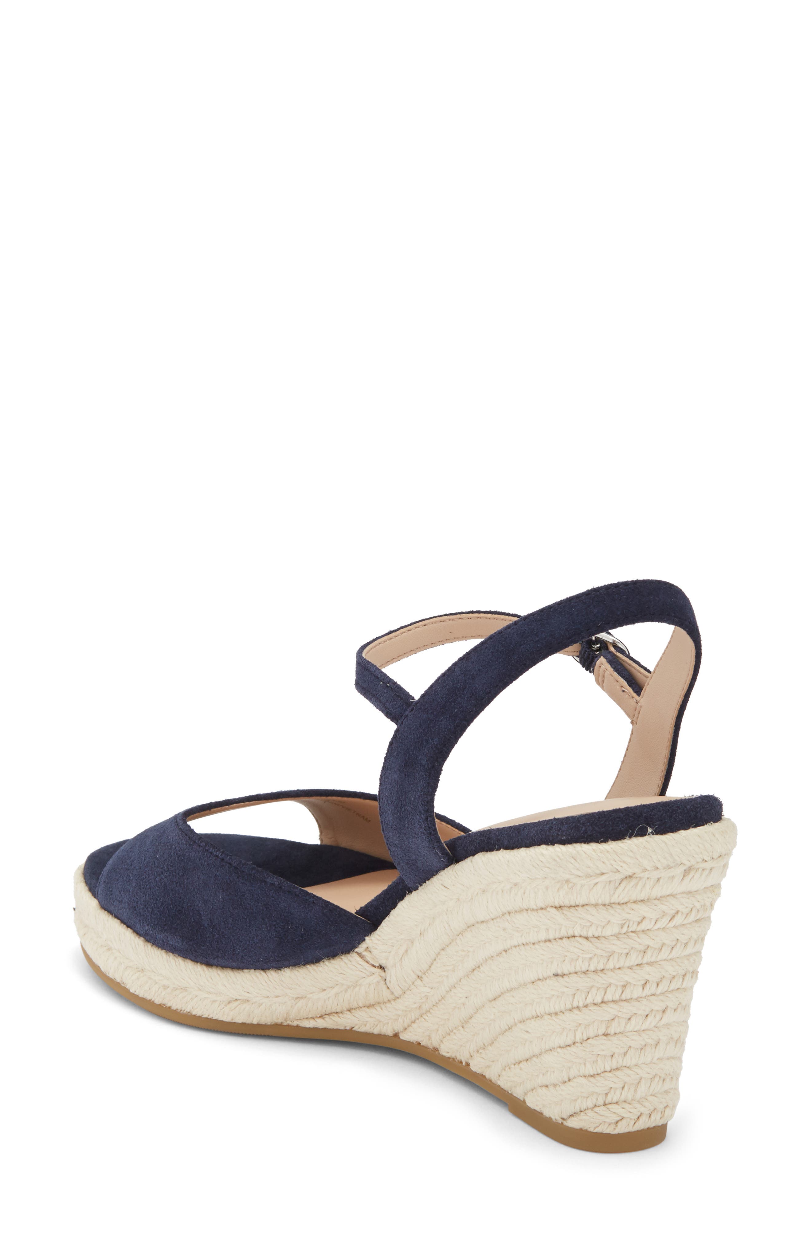 Stuart Weitzman Tia Wedge Sandal, Alternate, color, Nice Blue