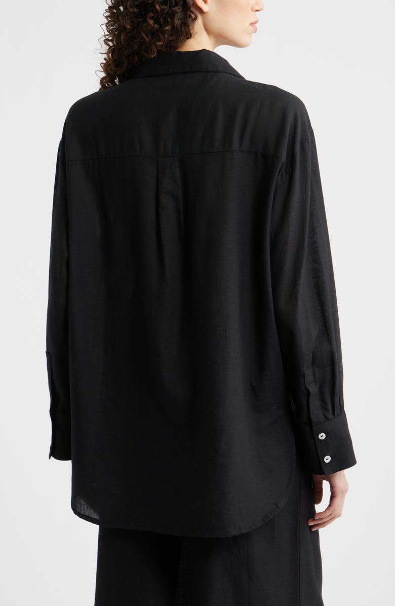 Nordstrom Cover-Up Shirt, Alternate, color, Black