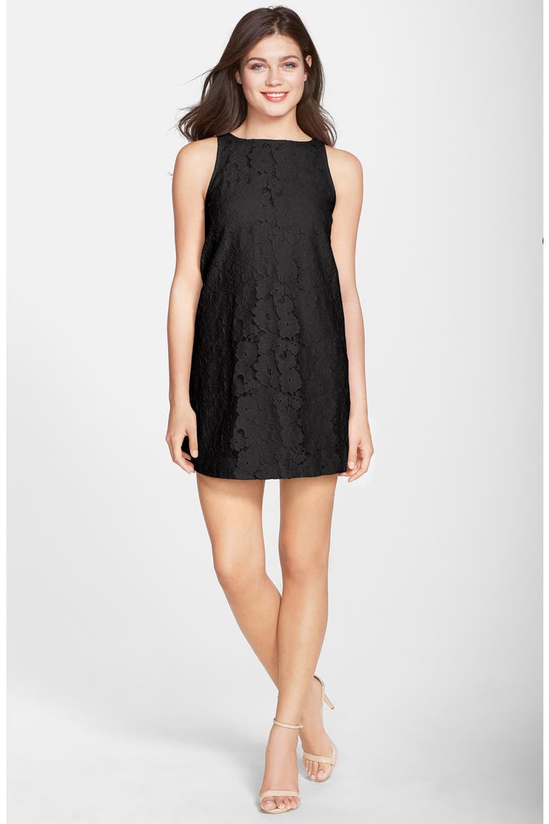 BB Dakota 'Savvanah' Lace Shift Dress (Nordstrom Exclusive), Alternate, color, BLACK