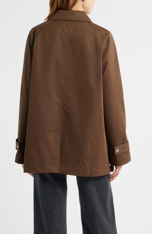 Reformation Womens Brown Fisher Oversized Woven Trench Coat In Animal Print