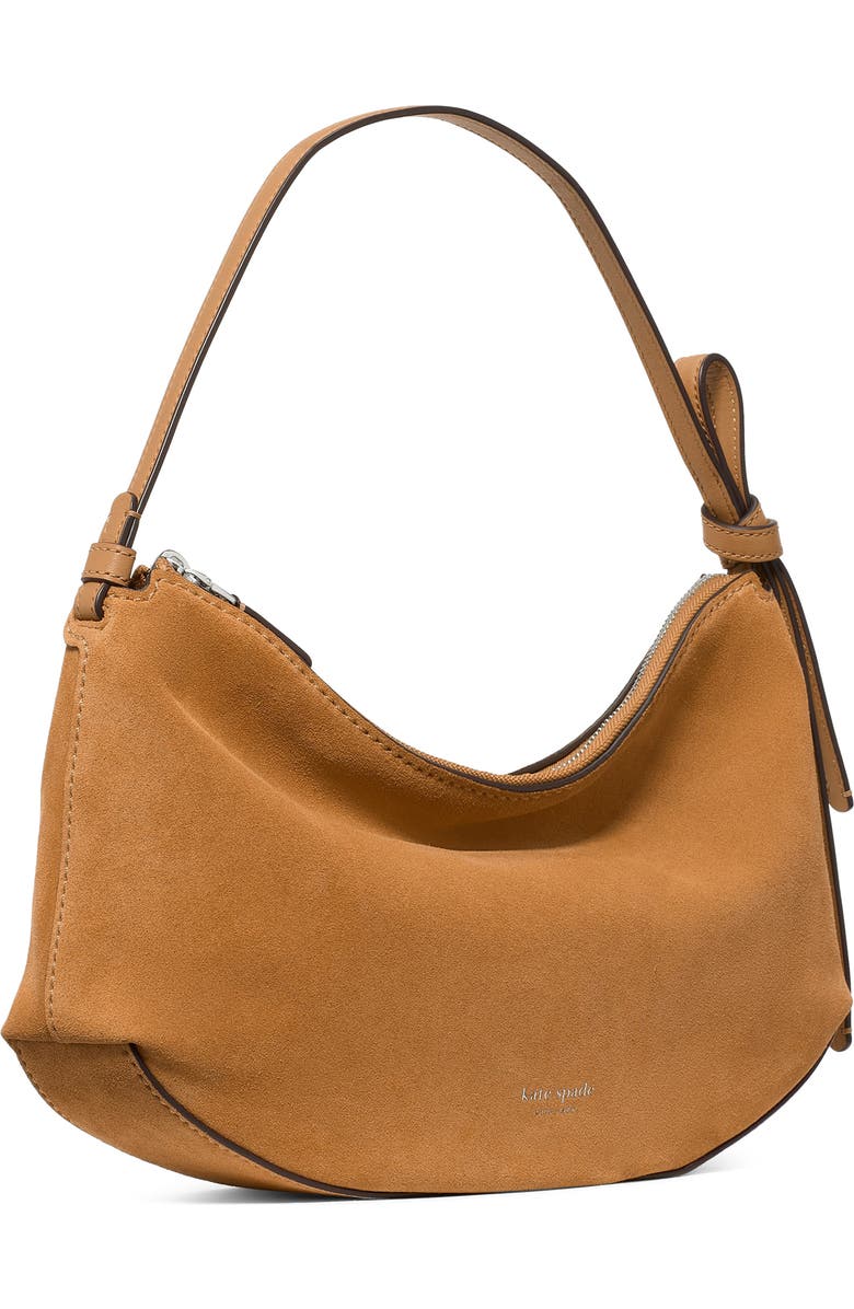 Kate Spade New York loop suede shoulder bag, Alternate, color, Garden Soil
