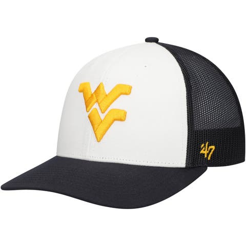 Men's '47 White/Navy West Virginia Mountaineers Freshman Trucker Adjustable Hat