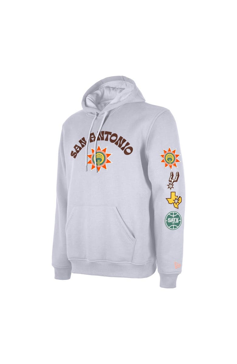 New Era Men's New Era White San Antonio Spurs 2023/24 City Edition Big & Tall Pullover Hoodie, Alternate, color, 