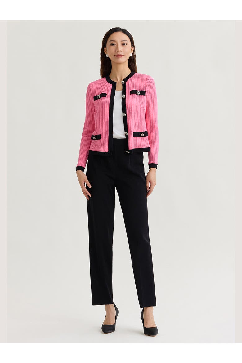Heritage Eyeleted Recycled Knit Jacket, Main, color, Pink