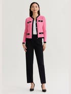 Misook Heritage Eyeleted Recycled Knit Jacket
