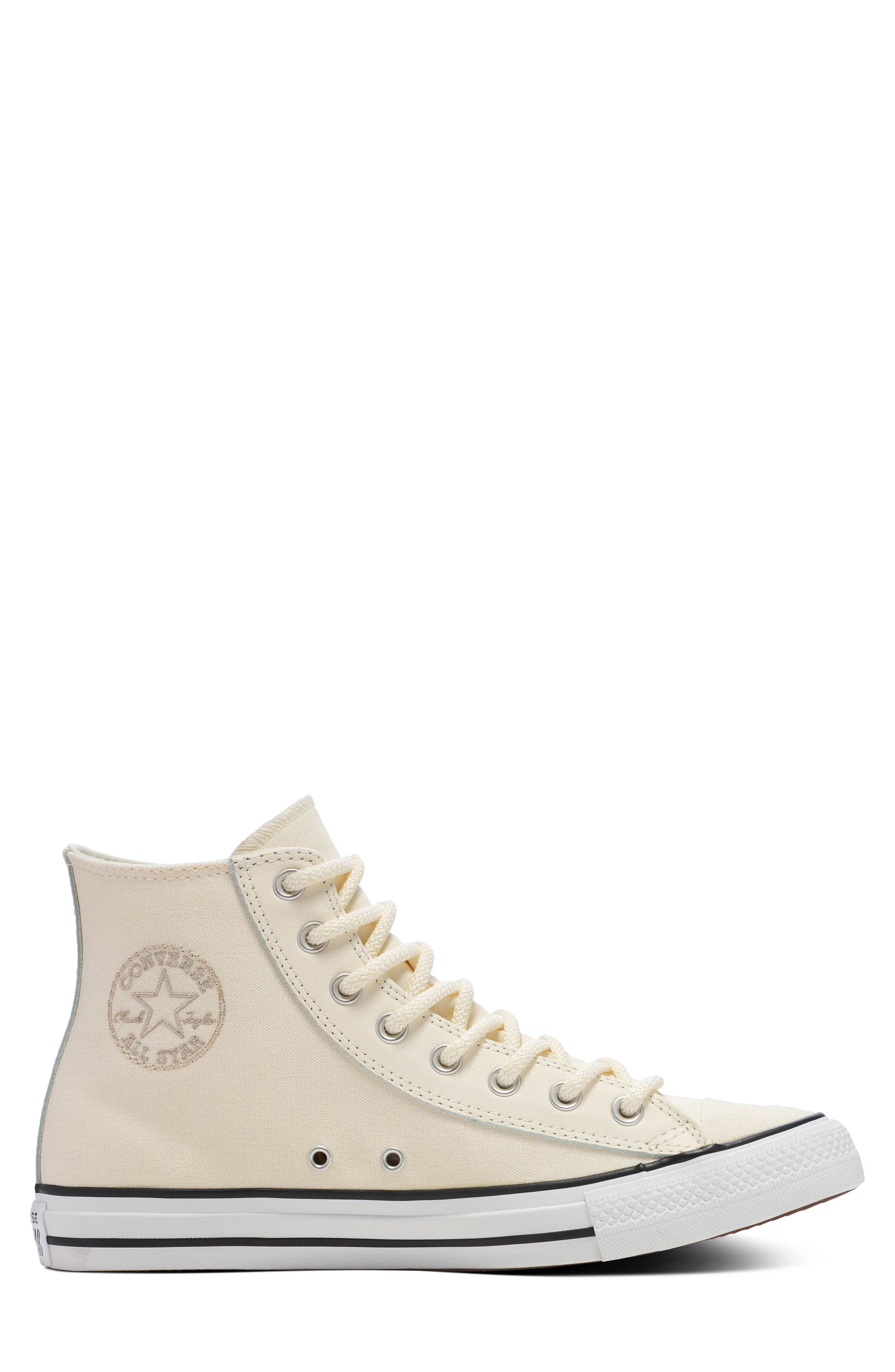 Converse Chuck Taylor<sup>®</sup> All Star<sup>®</sup> High Top Sneaker, Alternate, color, Egret/Papyrus/White