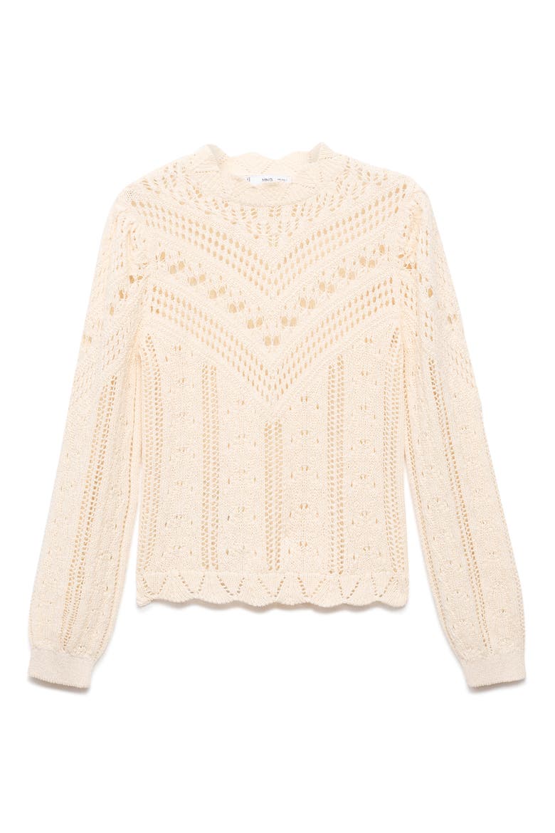Espina Open Stitch Sweater, Main, color, ECRU