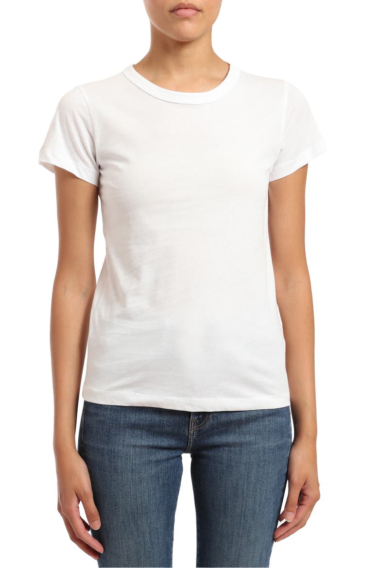Slim Fit Cotton Slub T-Shirt, Main, color, WHITE