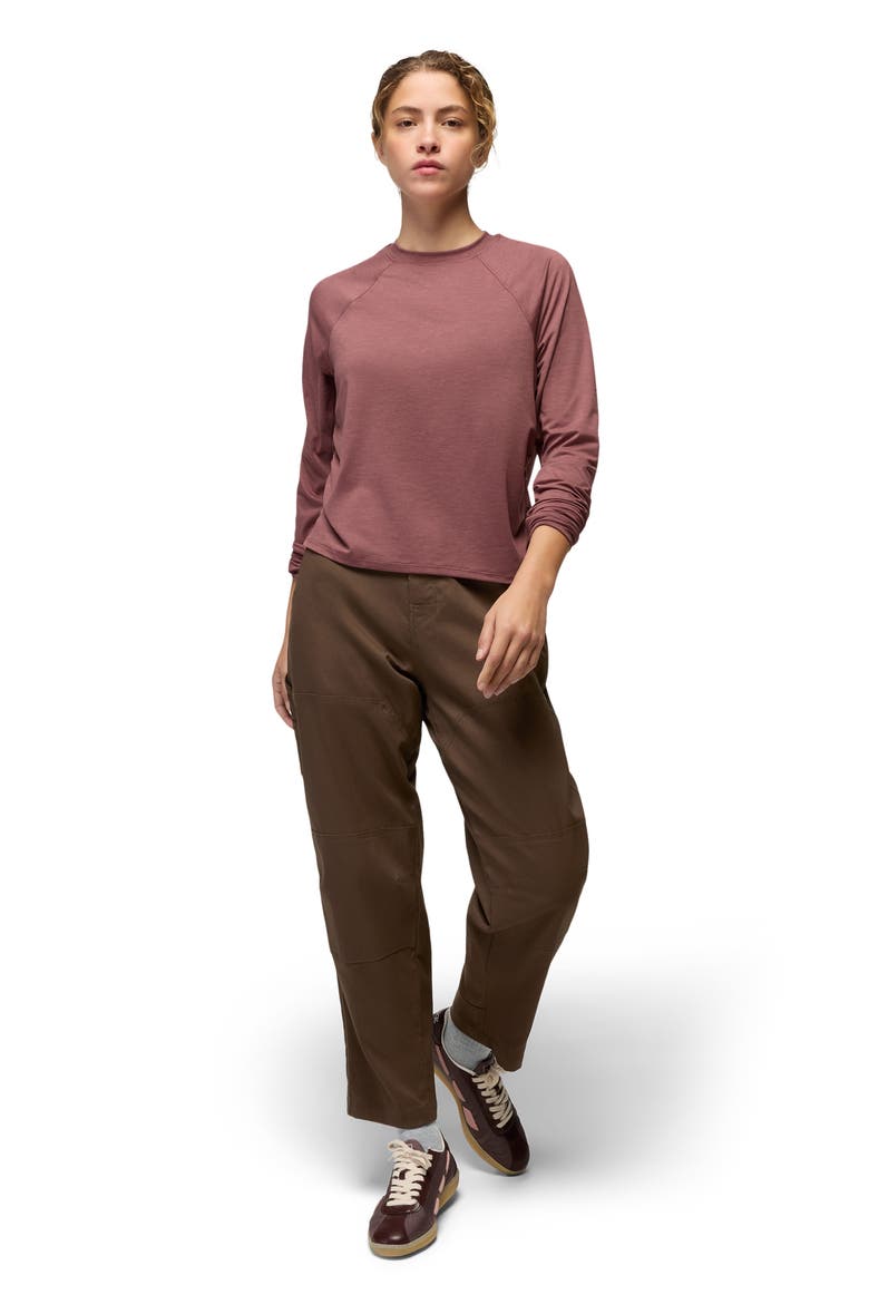 Gathered Long Sleeve T-Shirt, Alternate, color, NEWBERRY