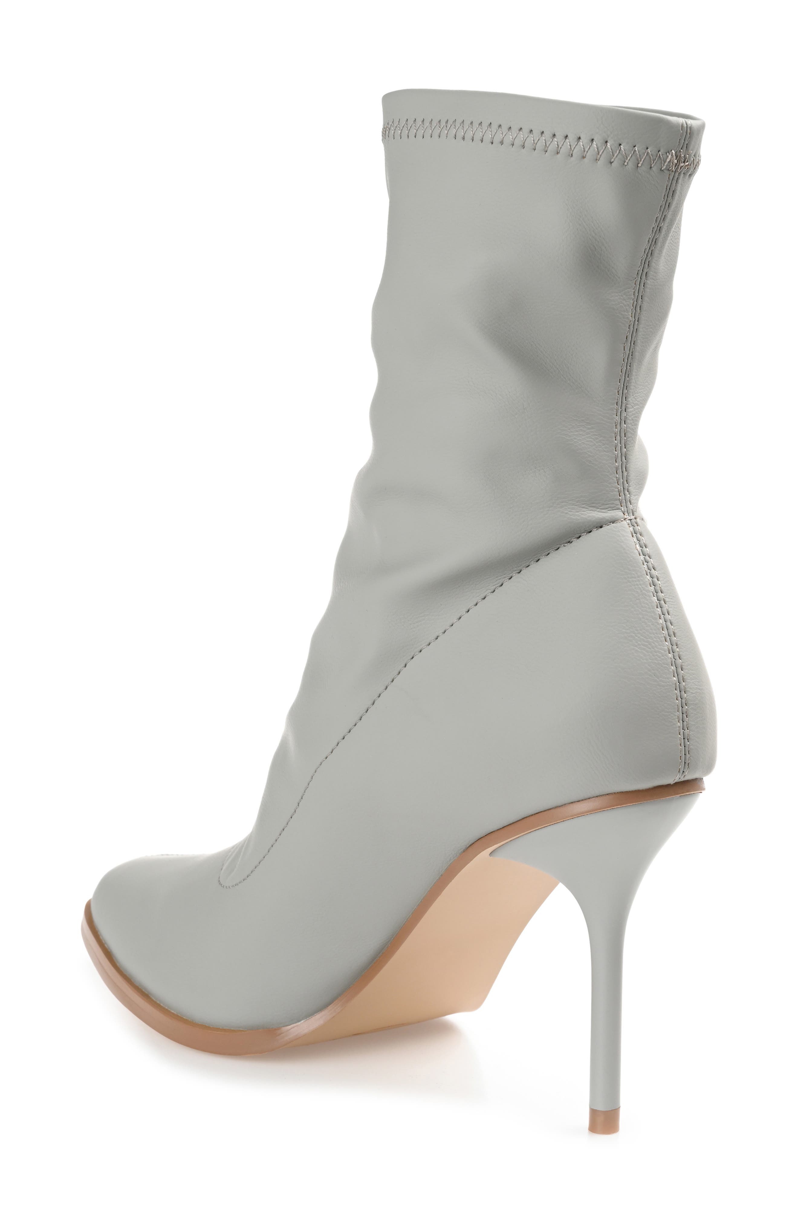 Journee Collection Gizzel Stiletto Sock Bootie, Alternate, color, Grey