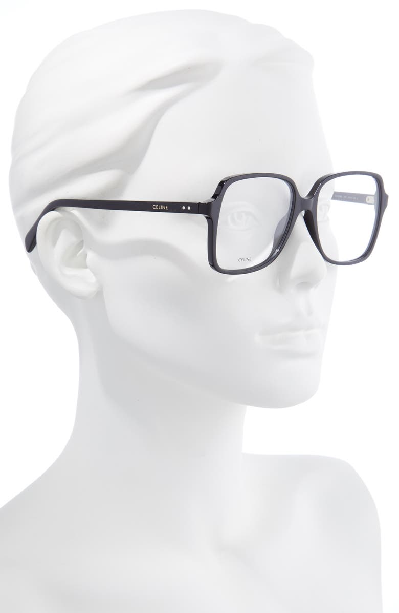 CELINE 55mm Square Optical Glasses, Alternate, color,