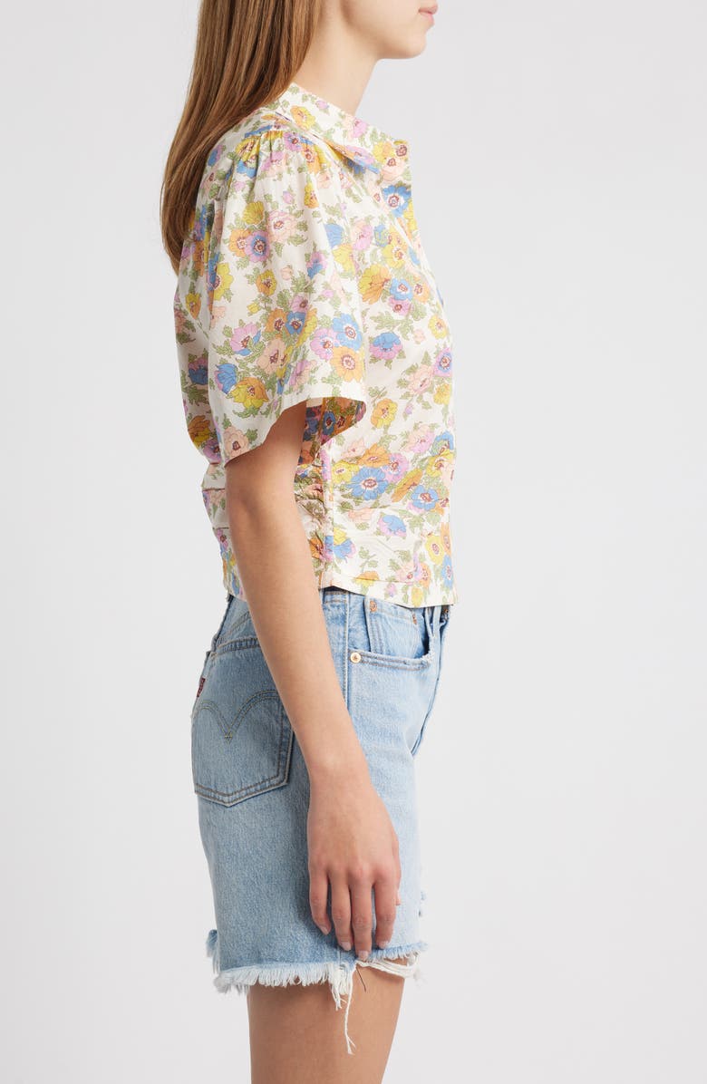 LOVE THE LABEL Sylvan Floral Cotton Button-Up Shirt, Alternate, color, Madeline Print