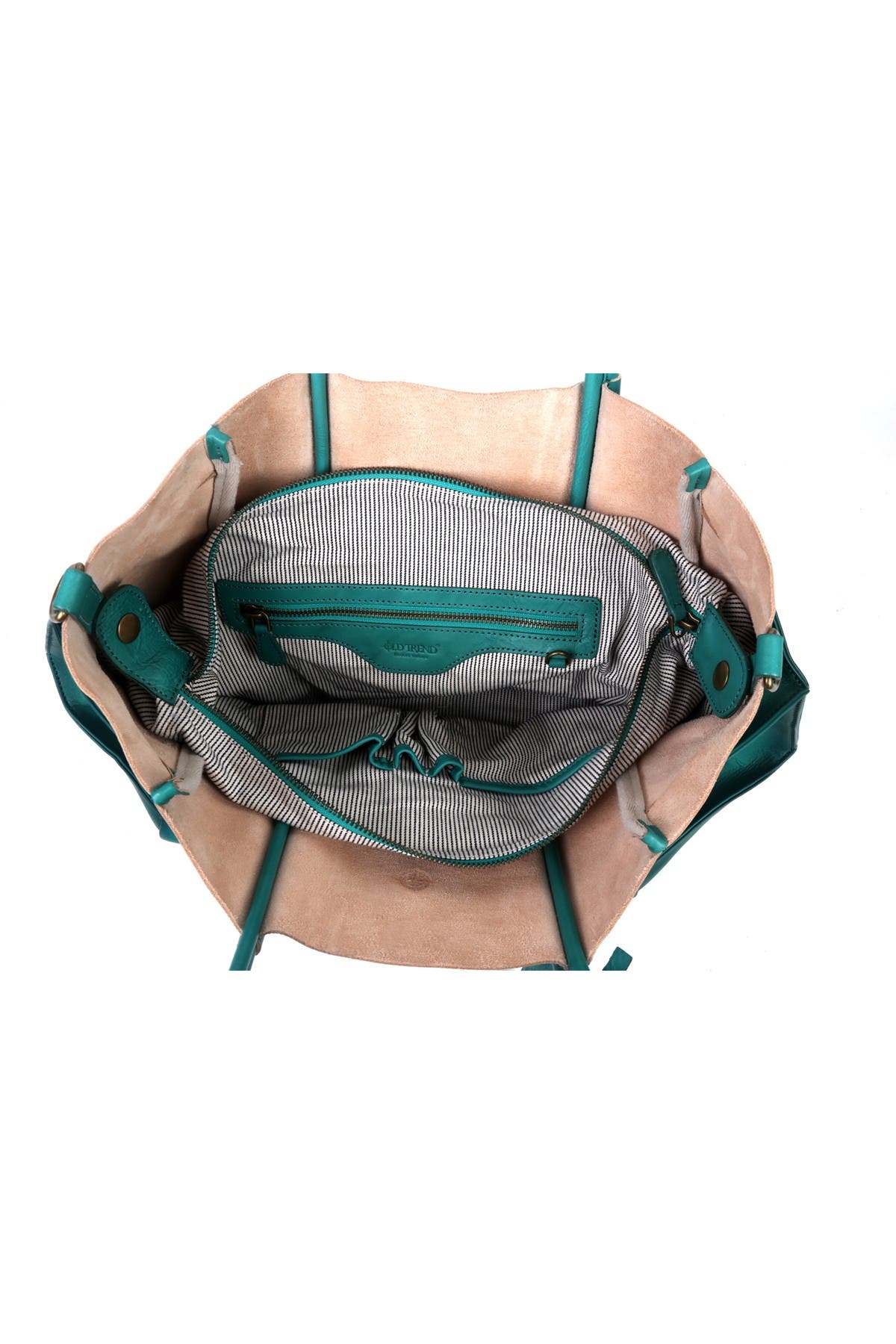 OLD TREND Sprout Land Leather Tote Bag, Alternate, color, Aqua Ombre