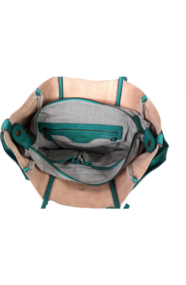 OLD TREND Sprout Land Leather Tote Bag, Alternate, color, Aqua Ombre