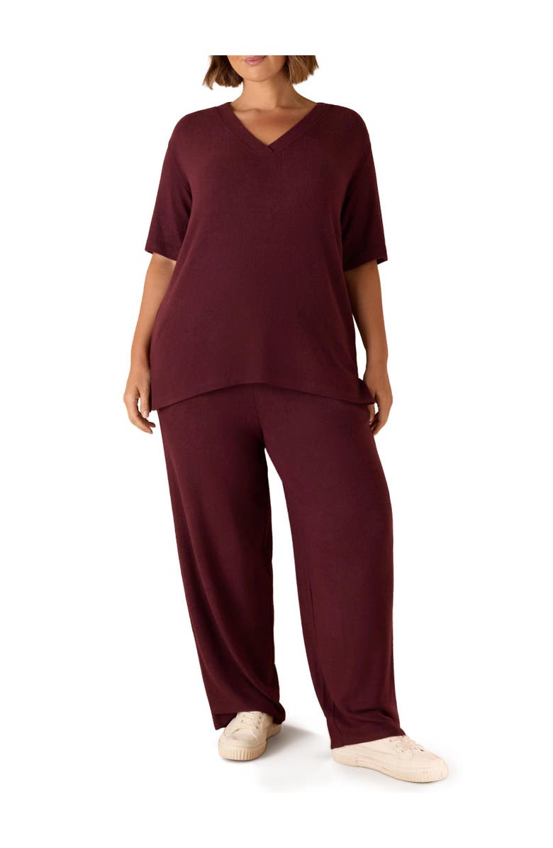 Live Unlimited V-Neck Supersoft T-Shirt, Alternate, color, Burgundy