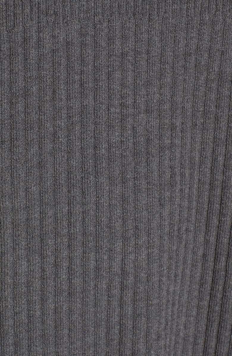 Eileen Fisher Ribbed Wool Sweater Dress, Alternate, color, Bark