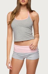 EDIKTED Yurie Contrast Halter Top