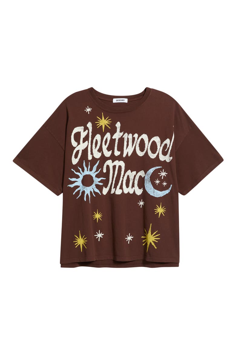 Fleetwood Mac 1973 Doodle Graphic T-Shirt, Alternate, color, BROWN