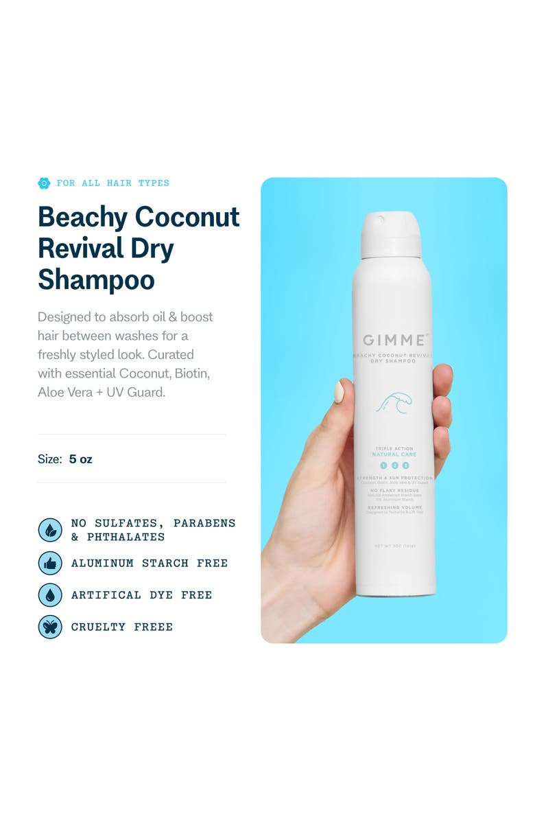 Gimme Beauty All Natural Dry Shampoo, Free of Sulfates, Aluminum Starch, & Parabens, Alternate, color, Purple