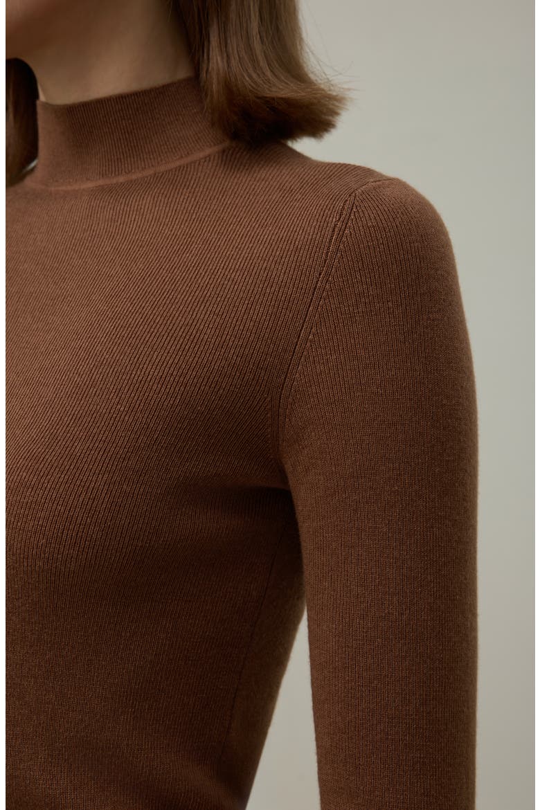 Essential Cashmere Blend Top, Alternate, color, Henna
