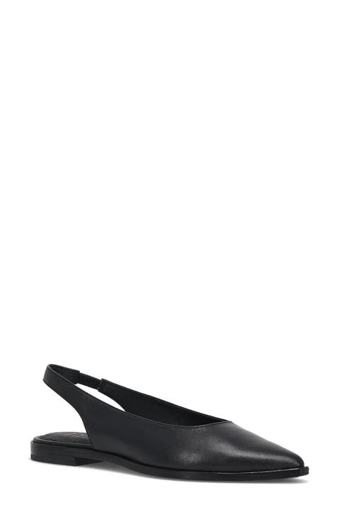 Kenzie Pointed Toe Slingback Flat (Women)