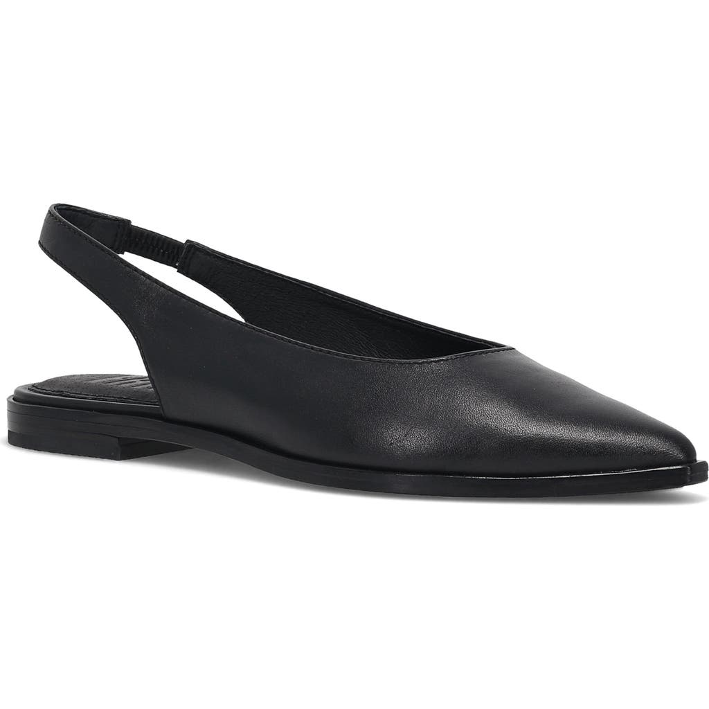 Frye Kenzie Pointed Toe Slingback Flat In Black