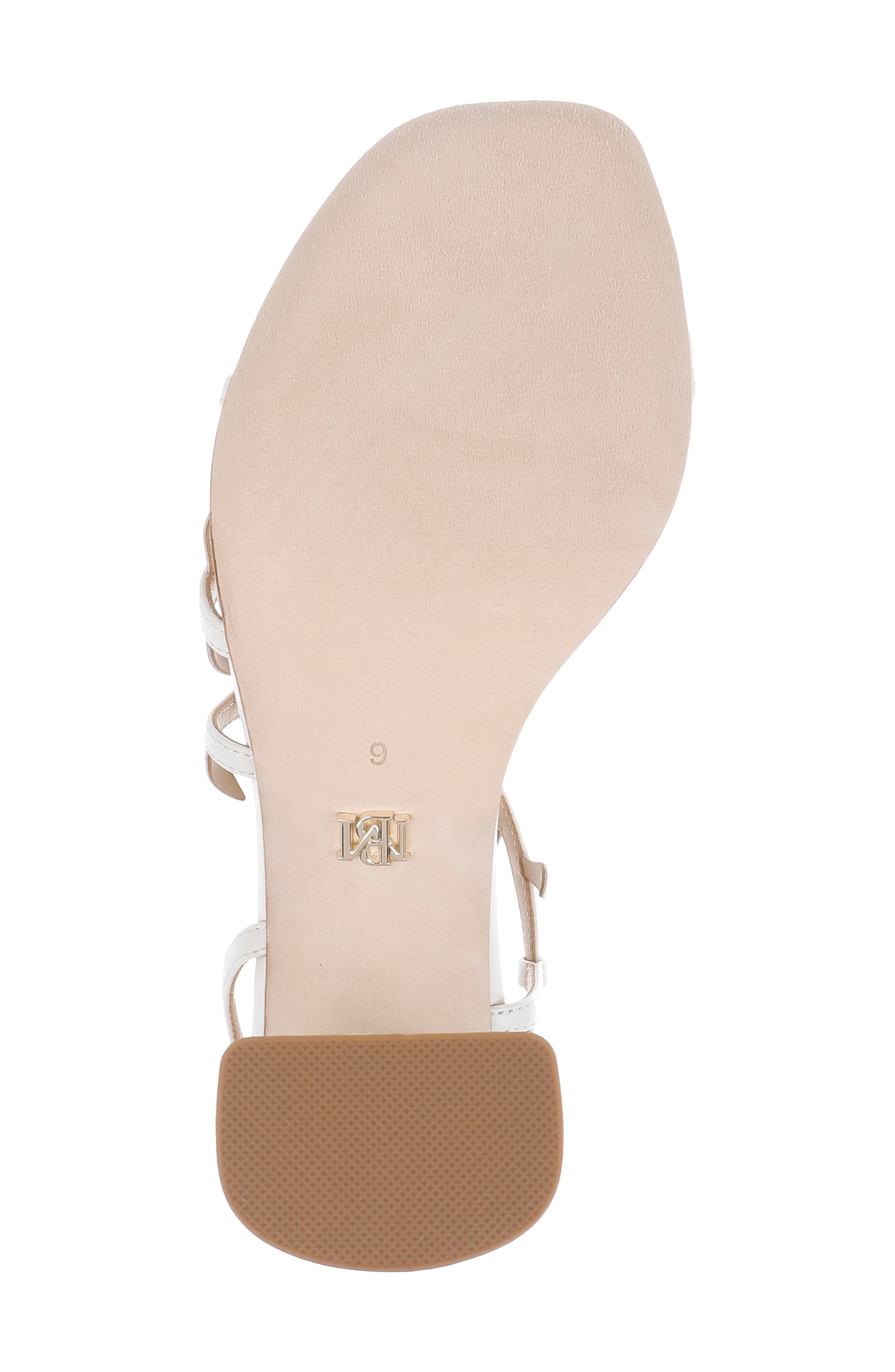 BADGLEY MISCHKA Orsola Block Heel Sandal, Alternate, color, White Leather