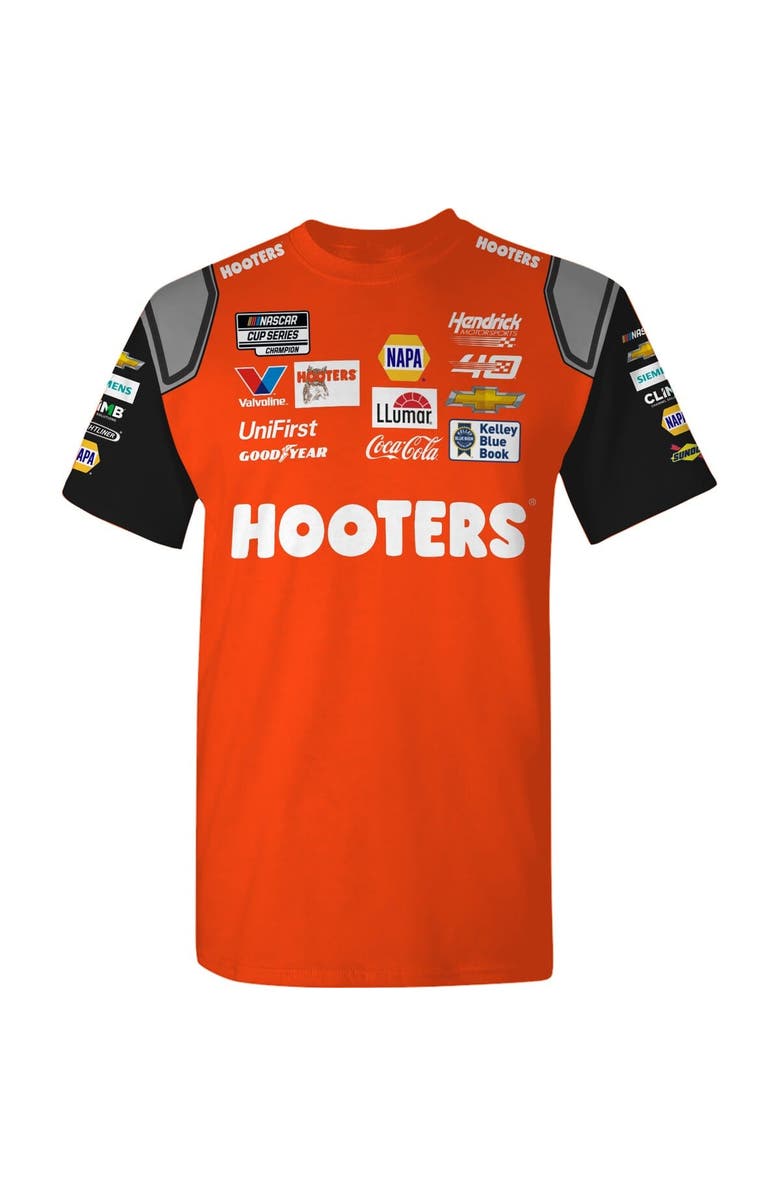 HENDRICK MOTORSPORTS TEAM COLLECTION Men's Hendrick Motorsports Team Collection  Orange/Black Chase Elliott Hooters Uniform T-Shirt, Alternate, color, 