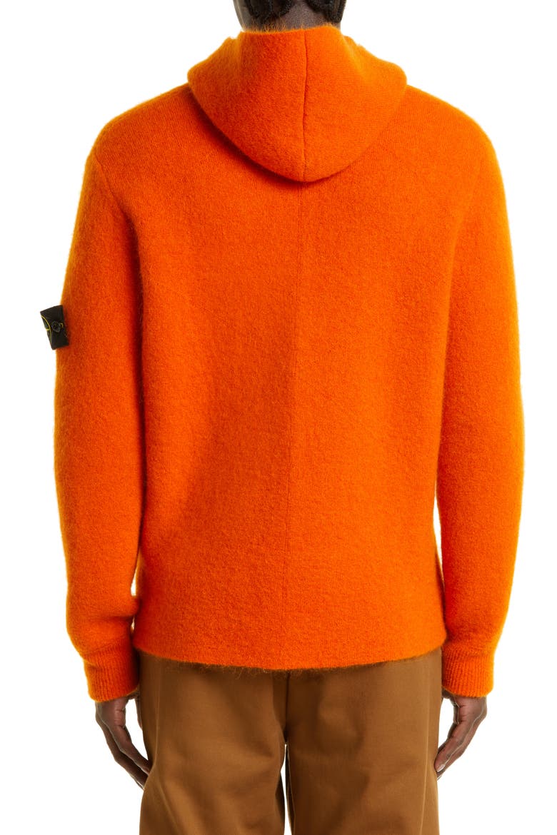 Double Face Knit Hoodie, Alternate, color, ORANGE