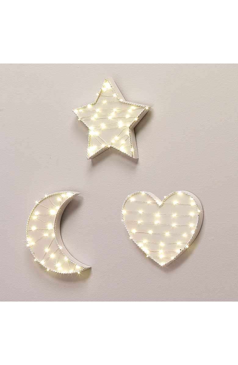 Lambs & Ivy Signature Moon LED Light Up Wall Decor/Wall Hanging, Alternate, color, Cream