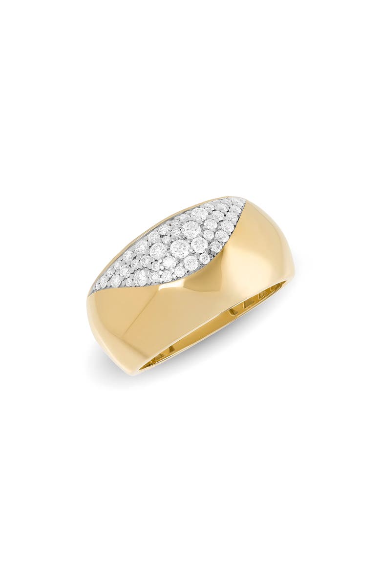 14k Gold Diamond Dipped Ring, Main, color, 14K YELLOW GOLD