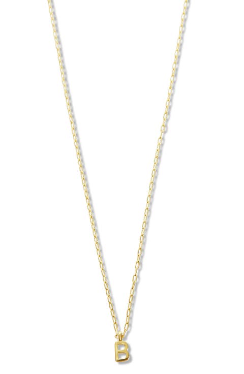 Initial Pendant Sterling Silver Paper Clip Chain Necklace