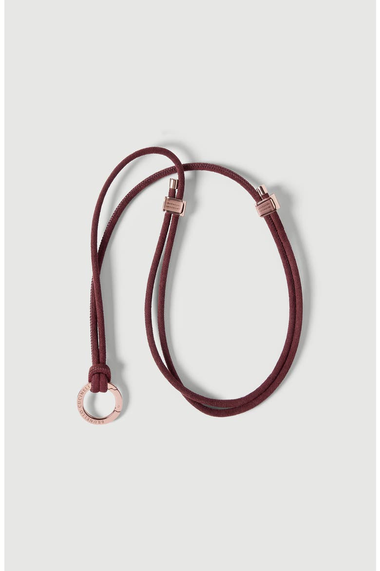 Alcantara glasses cord with monili, Main, color, Burgundy
