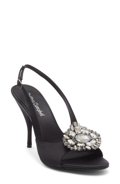 Triomphe Crystal Embellished Slingback Sandal (Women)