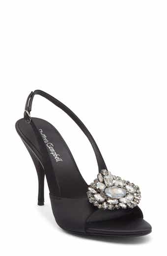 Triomphe Crystal Embellished Slingback Sandal