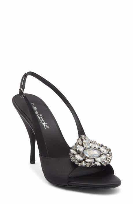 Triomphe Crystal Embellished Slingback Sandal